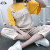 Beige Bib Overalls