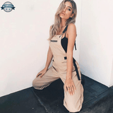 Beige Dungarees Fashion