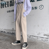Beige Linen Dungarees
