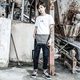 Bell Bottom Patch Pocket Dungarees with Loose Straps