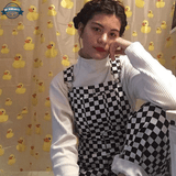 Black and White Overalls