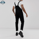 Black Denim Bib Overalls