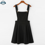 Black Dungaree Jumpsuit Dress