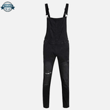 Black Jeans Overalls Slim Fit