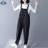 Black Overalls Cargo Pants