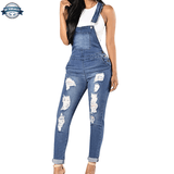 Blue Denim Skinny Dungarees