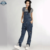 Blue Linen Dungarees