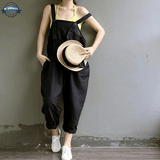 Boho Style Black Dungarees
