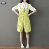 Bright Yellow Short Dungarees
