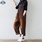 Brown Denim Dungarees