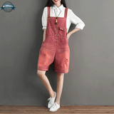 Claret Dungaree Shorts