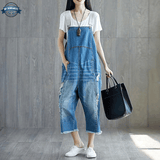 Cropped Denim Dungarees