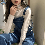 Dark Blue Denim Dungarees