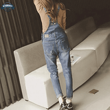 Denim Dungaree Trousers Womens