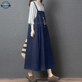 Denim Long Overall Dress