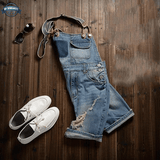 Dungaree Shorts Denim Thin Strap