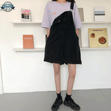 Dungaree Shorts Jeans Womens