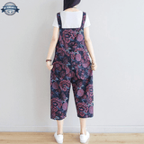 Dungarees with Delphinium