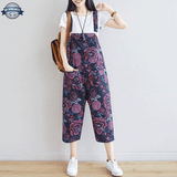 Flower Embroidery Dungarees