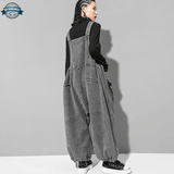Grey Bib Overalls Womens