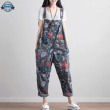 Grey Denim Dungarees with Large Pockets
