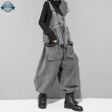 Grey Dungarees Womens
