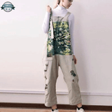 Grey Overall Emproided Flowers