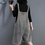 Grey Polka Dot Dungarees