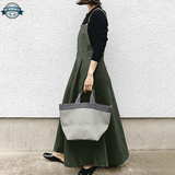 Khaki Dungaree Dress