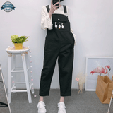 Ladies Black Dungarees