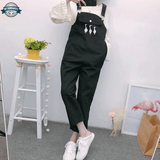Ladies Black Vintage Dungarees