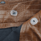 Leather Dungaree Skirt with Buttons