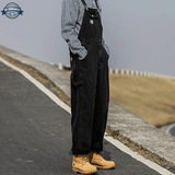 Mens Black Baggy Branch Dungarees