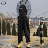 Mens Black Branch Dungarees