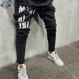 Men's Black Denim Dungarees with Loose Suspenders