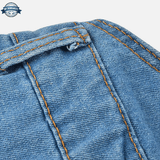 Mens Light Blue Dungarees with Button