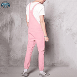 Mens Pink Bib Overalls
