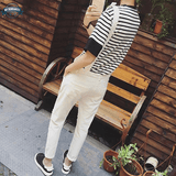 Mens Ripped Leg Denim Overalls