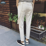 Mens Ripped Leg White Jeans Dungarees