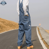 Mens Striped Bib Overalls