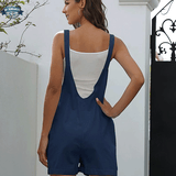 Navy Blue Cotton Overalls