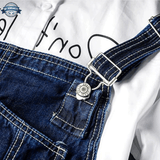 Navy Blue Denim Dungarees