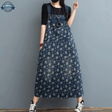 Navy Blue Dungaree Dress