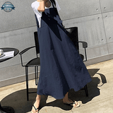 Navy Blue Dungaree Dress