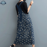 Navy Blue Overall Dress