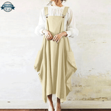 New Look White Dungaree Dress