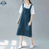 Oasis Blue Denim Overall Dress