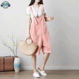Pink Dungaree Shorts