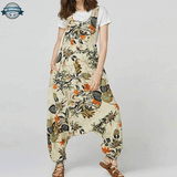 Retro Style Dungarees Flowered