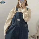 Schoolgirls Denim Dungarees